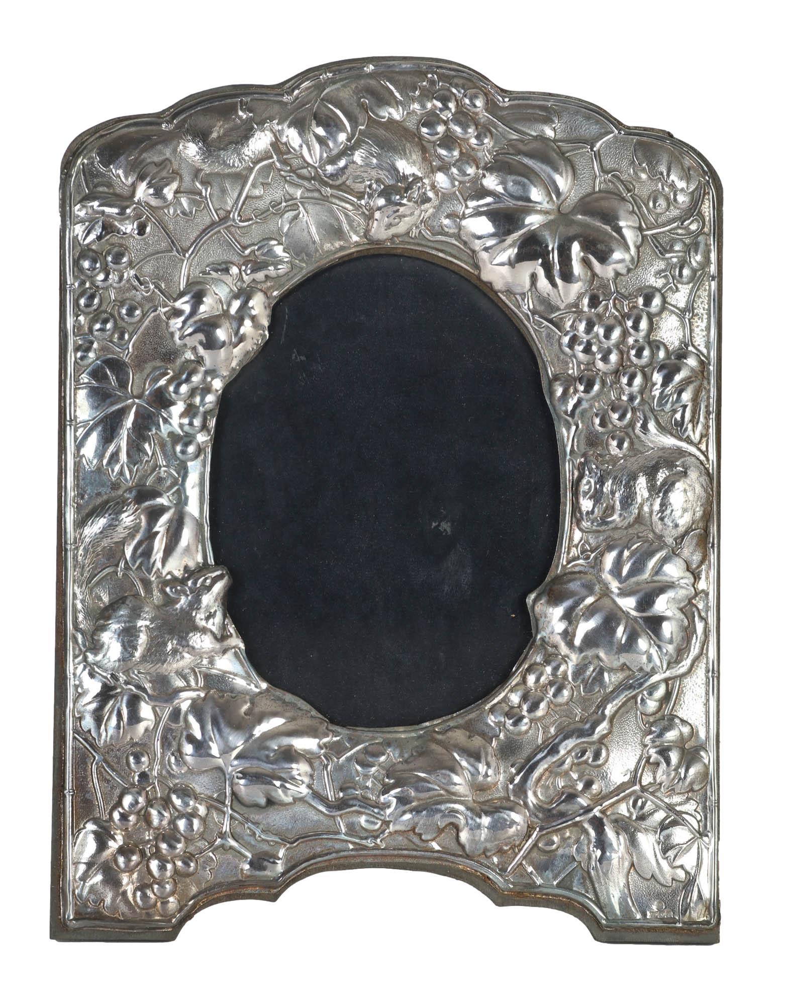 English Sterling Silver Floral Grape Picture Frame (1 of 5)