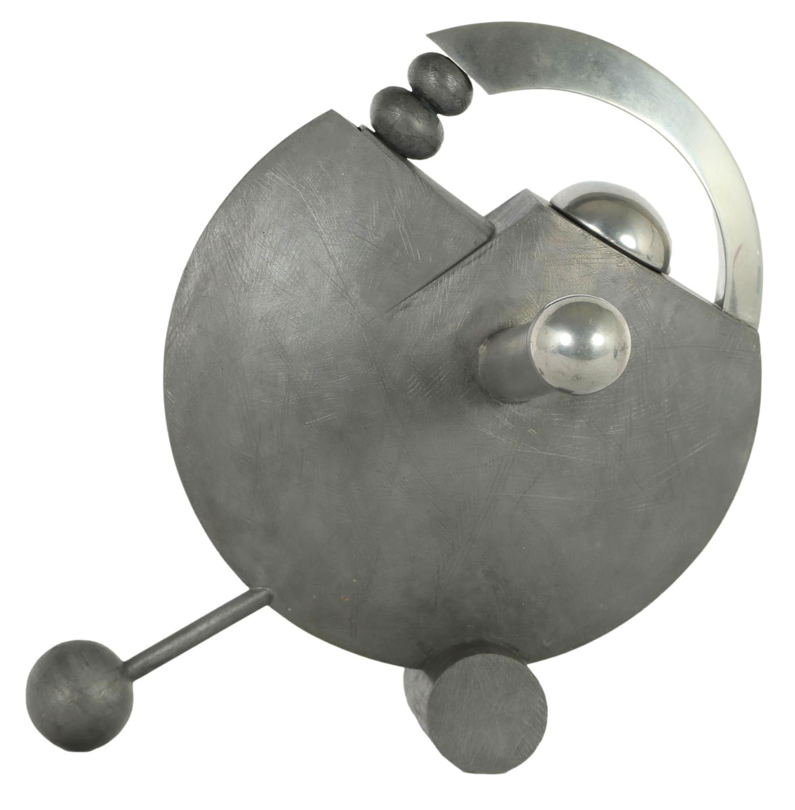 Randy Stromsoe Studio Made Modernist Pewter Teapot (1 of 5)