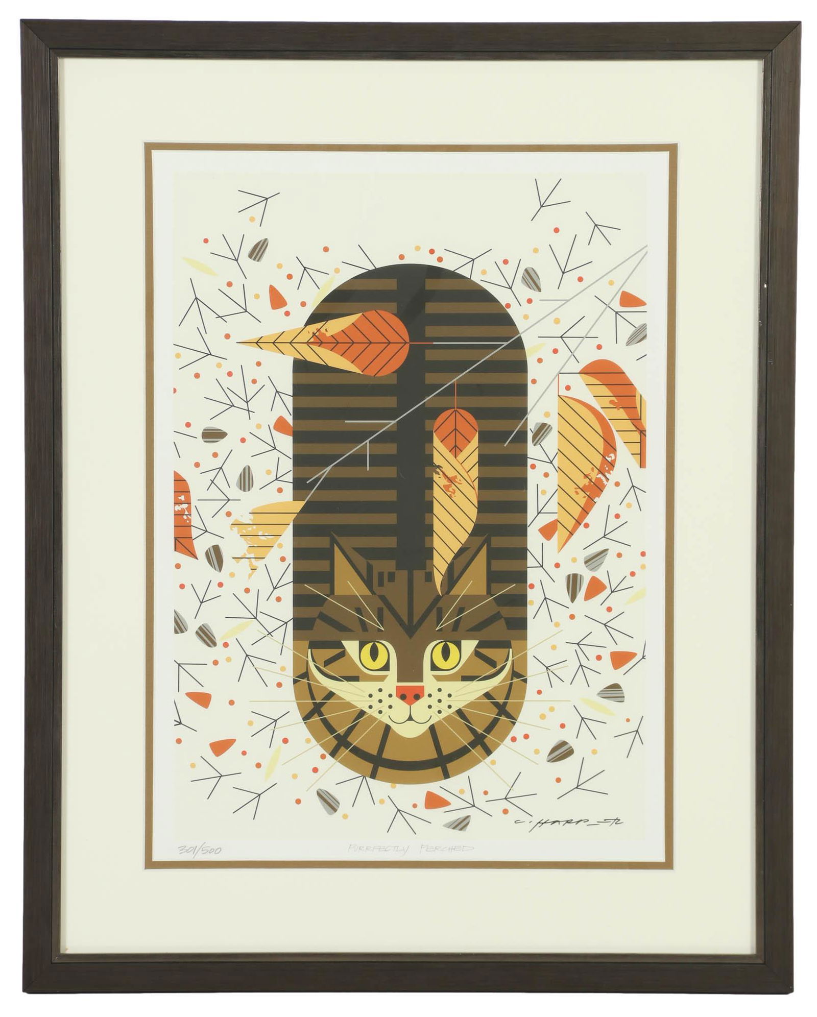 Charley Harper 1922-2007 Cat LE Color Lithograph (1 of 6)