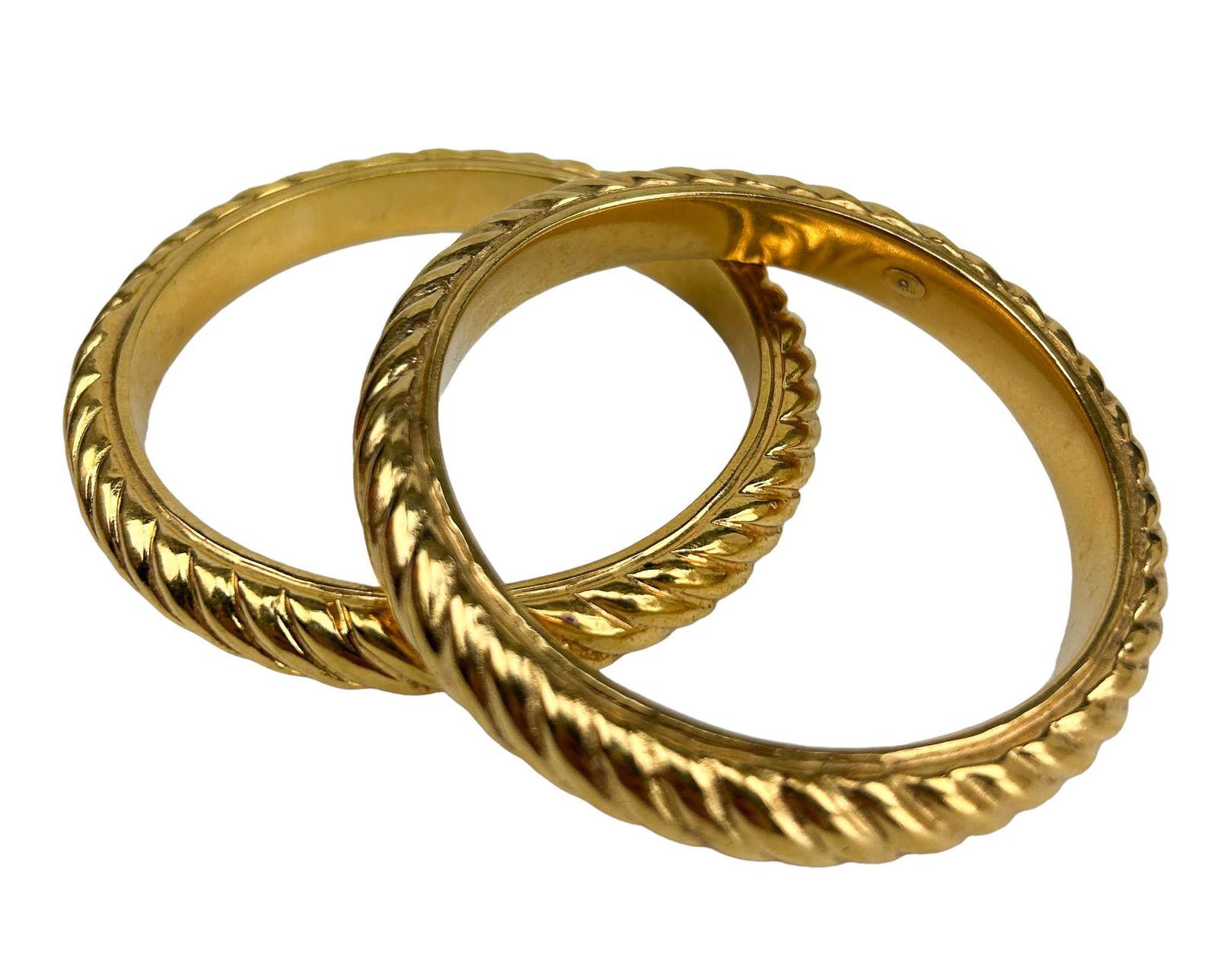 14K Gold Salt Lake City Bangle Bracelet 2pc LOT (1 of 4)