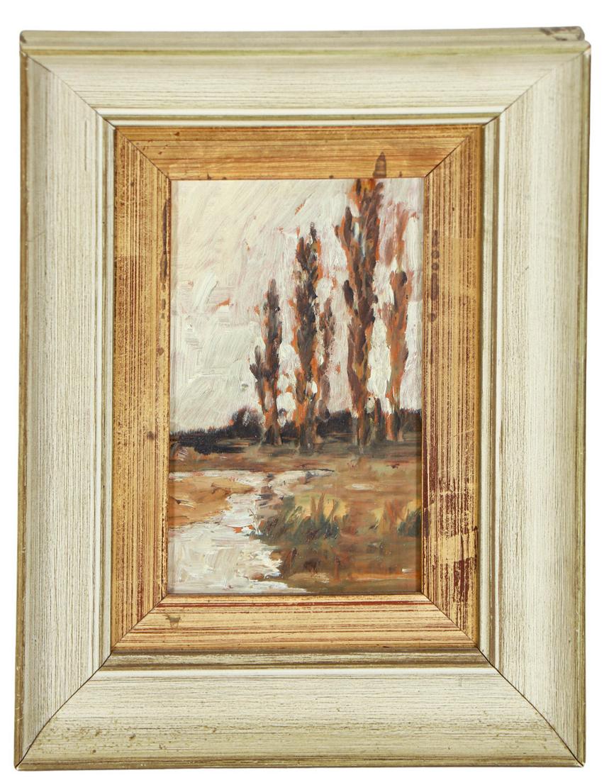 20th C Impressionist Forest Landscape Oil Painting (1 of 4)