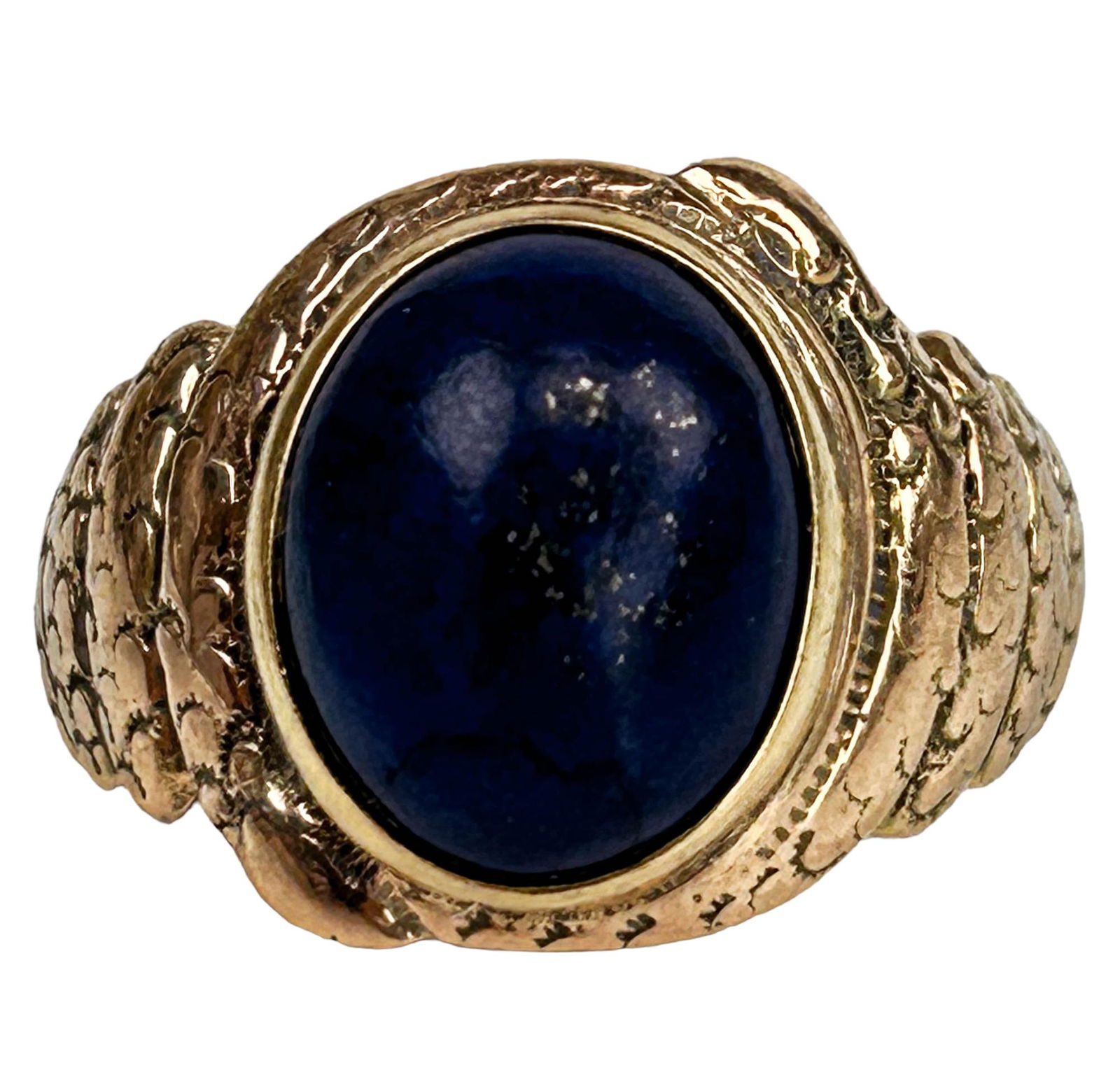 14K Victorian Egyptian Revival Lapis Snake Ring (1 of 3)