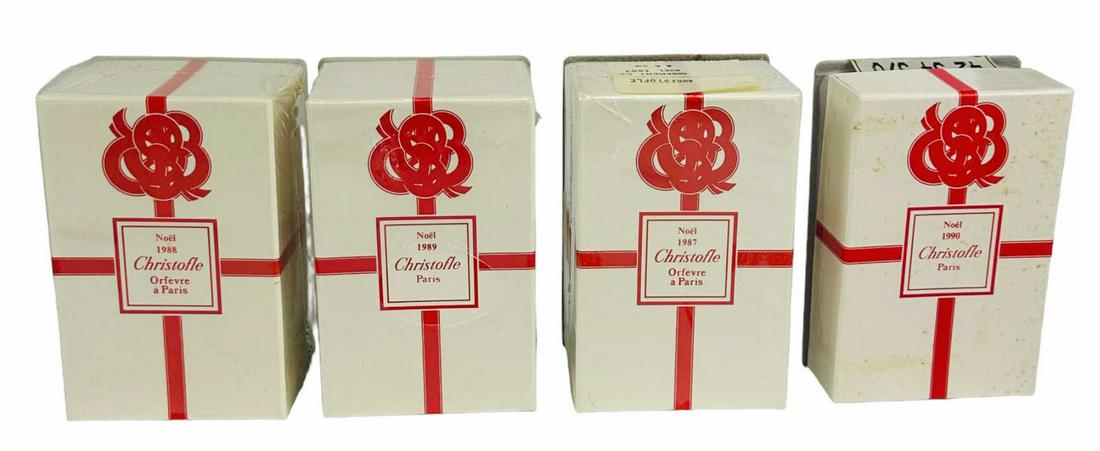 Christofle Silverplate Noel Xmas Tree Ornament LOT (1 of 4)