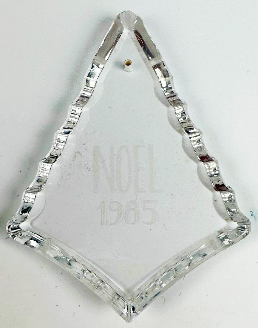 Baccarat Crystal Xmas Tree Ornament Ruler 3pc LOT (1 of 5)