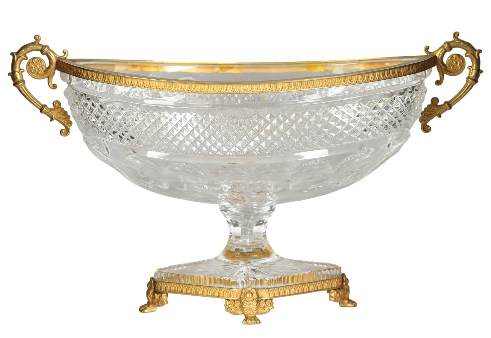 19C Dore Bronze & Glass Centerpiece after Baccarat (1 of 4)