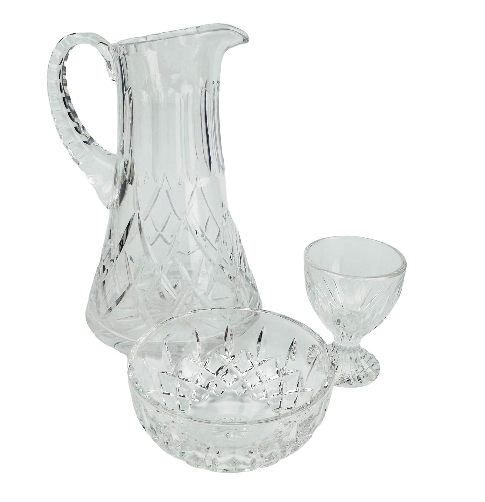 Waterford Baccarat Crystal Cup Bowl & Jug 3pc LOT (1 of 6)