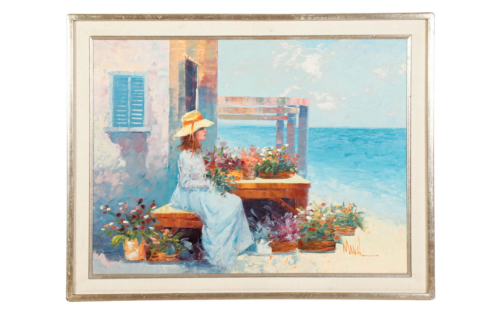 John Adamos Manol b1900 Impressionist Oil Painting (1 of 4)