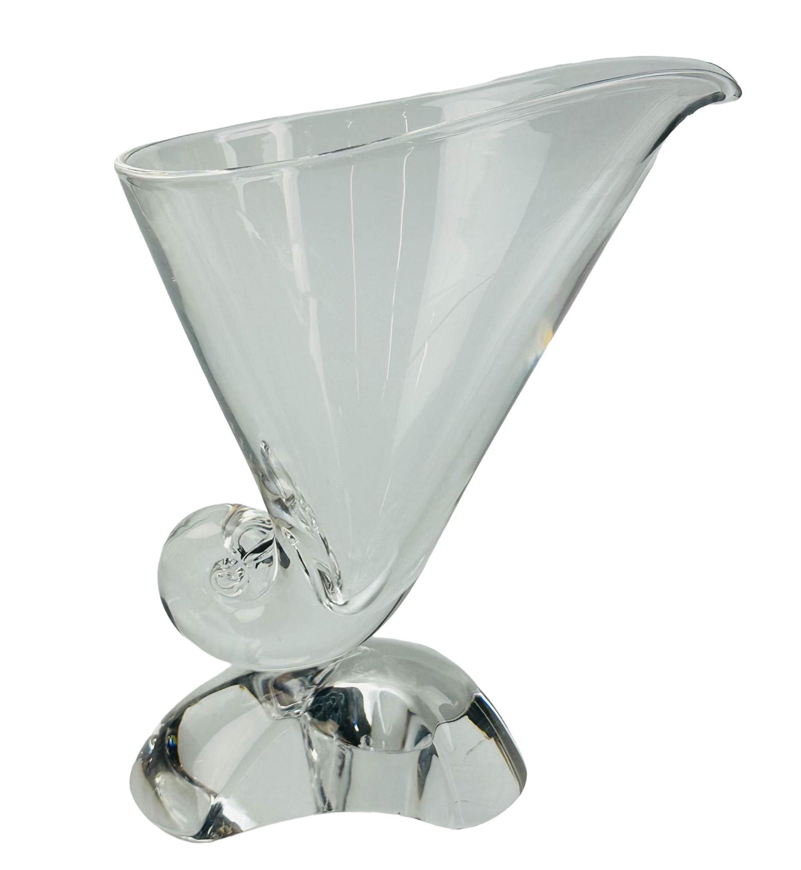 Steuben Crystal Cornucopia Mid Century Glass Vase (1 of 4)