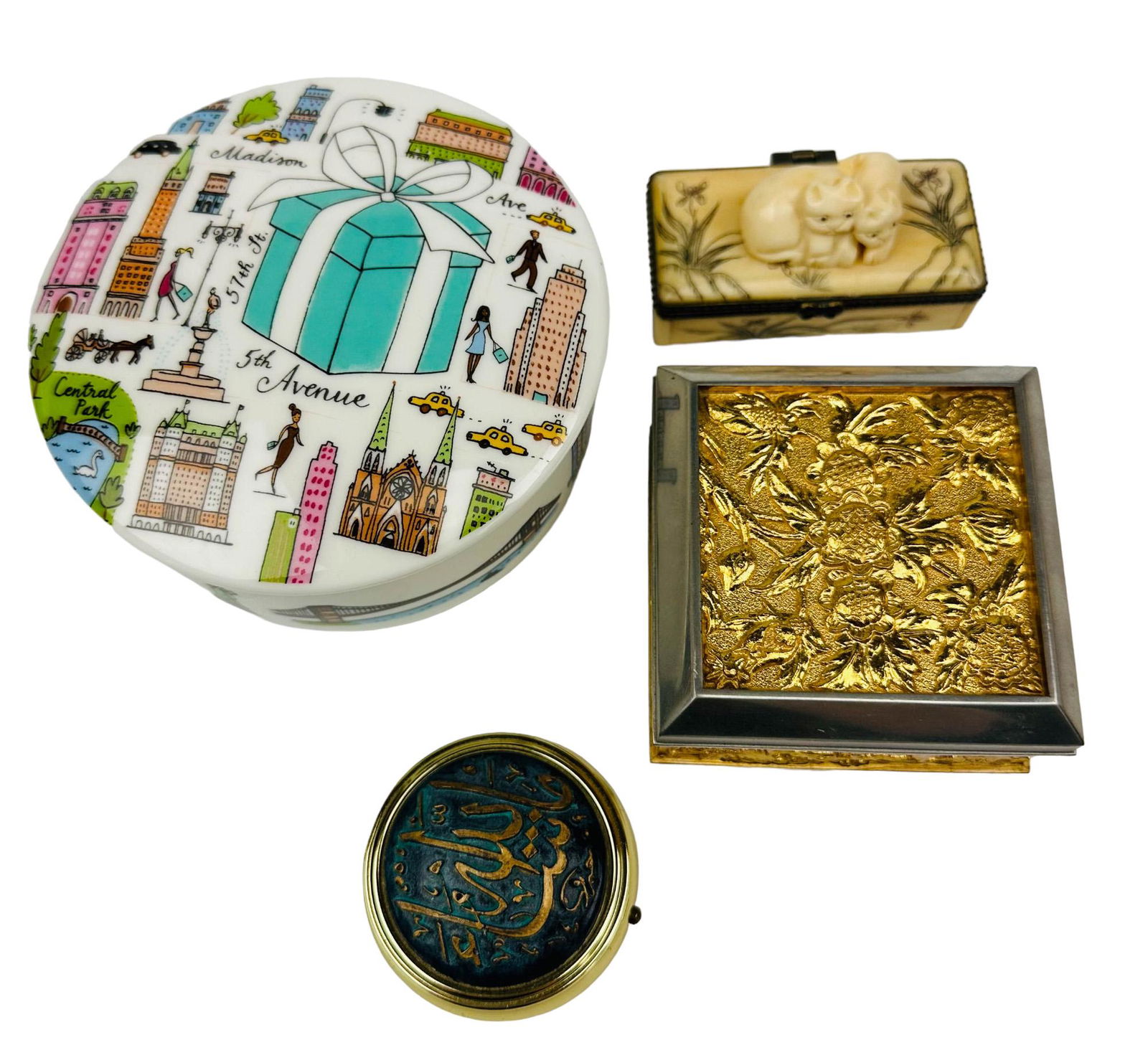 Tiffany Co Porcelain Royal Selangor Pewter Box 4pc (1 of 4)