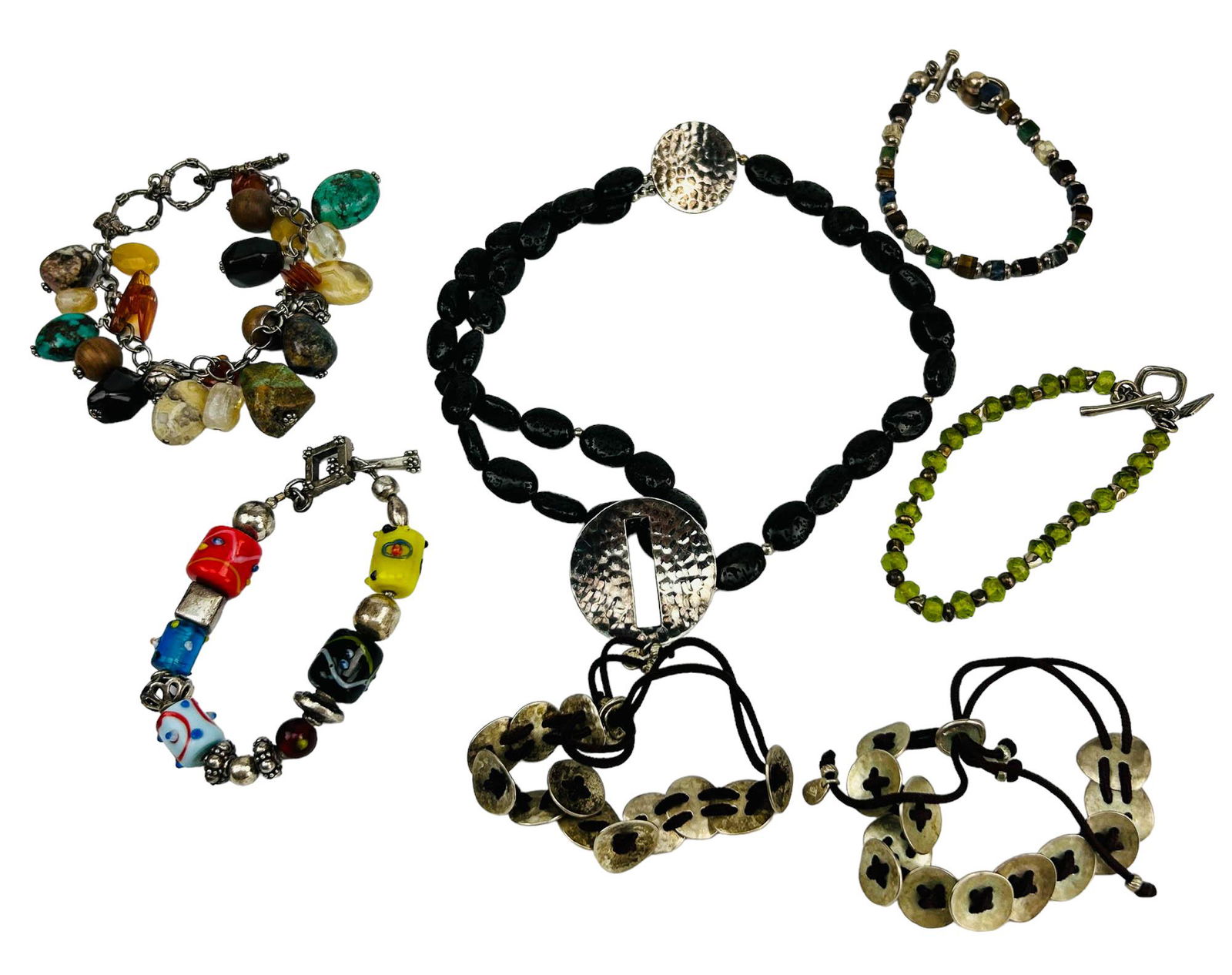 Silpada Sterling Gemstone Charm Bracelet 7pc LOT (1 of 11)