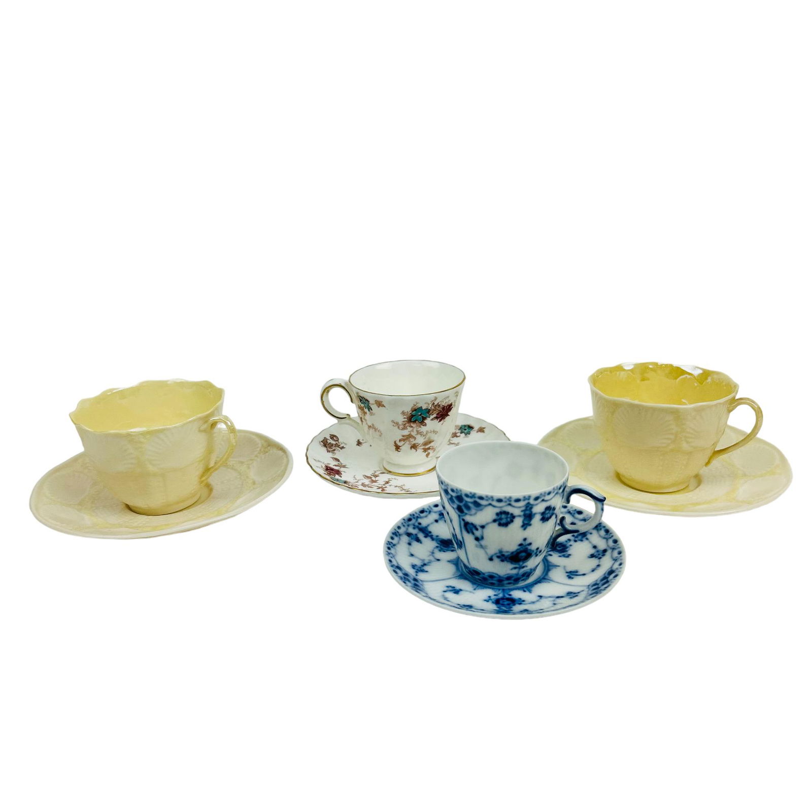 Belleek Royal Copenhagen Minton Cup Saucer 4pc LOT (1 of 7)