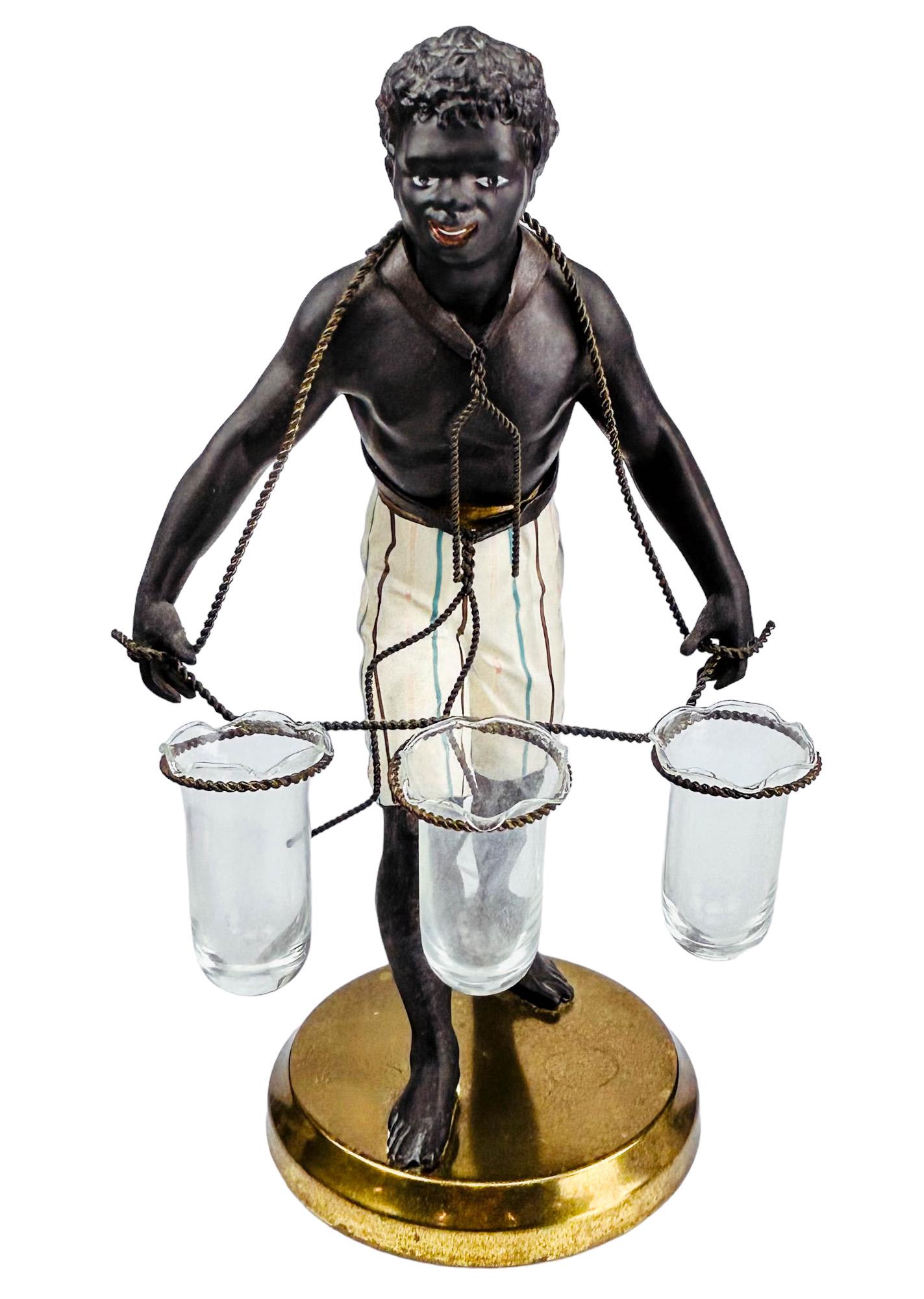 Petites Choses Blackamoor Posy Glass Vase Figurine (1 of 6)