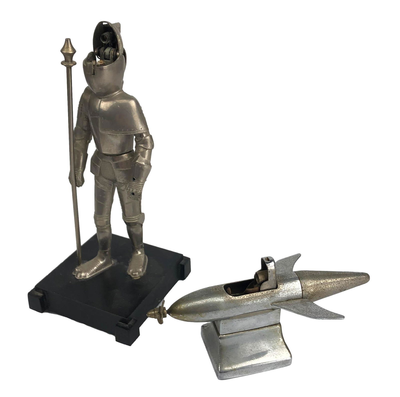 Art Deco Knight Armour Zeppelin Aircraft Lighter (1 of 7)