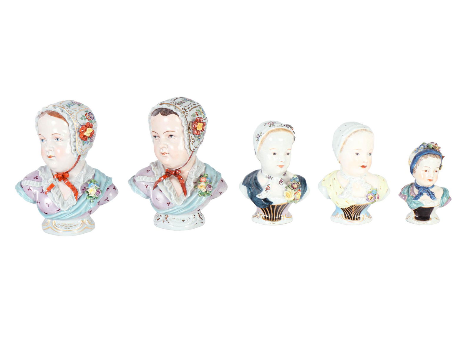 5 Sitzendorf Meissen Dresden Porcelain Child Bust (1 of 8)