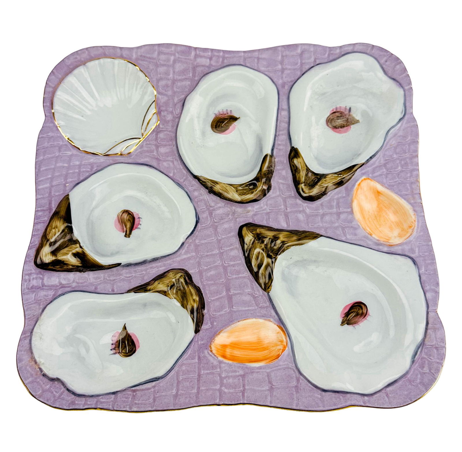 Limoges France Porcelain Oyster Clam Shell Plate (1 of 3)