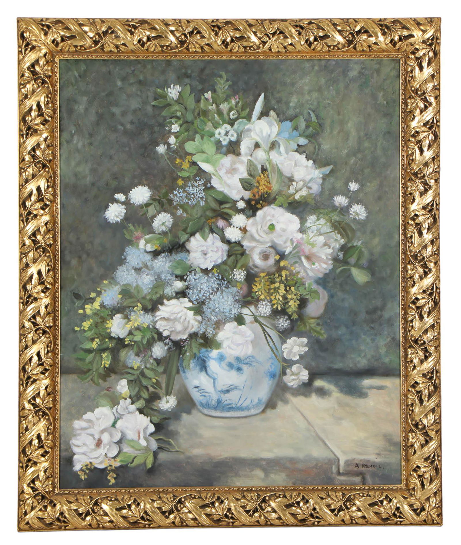 Vase Flowers Still Life Oil Painting after Renoir (1 of 7)