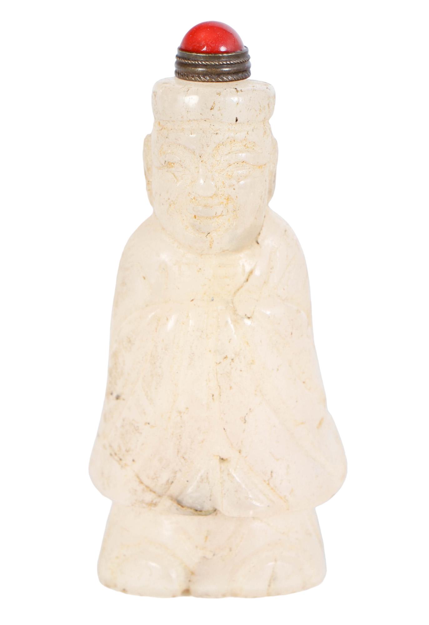 Chinese Immortal Quartz Carved Snuff Bottle (1 of 4)