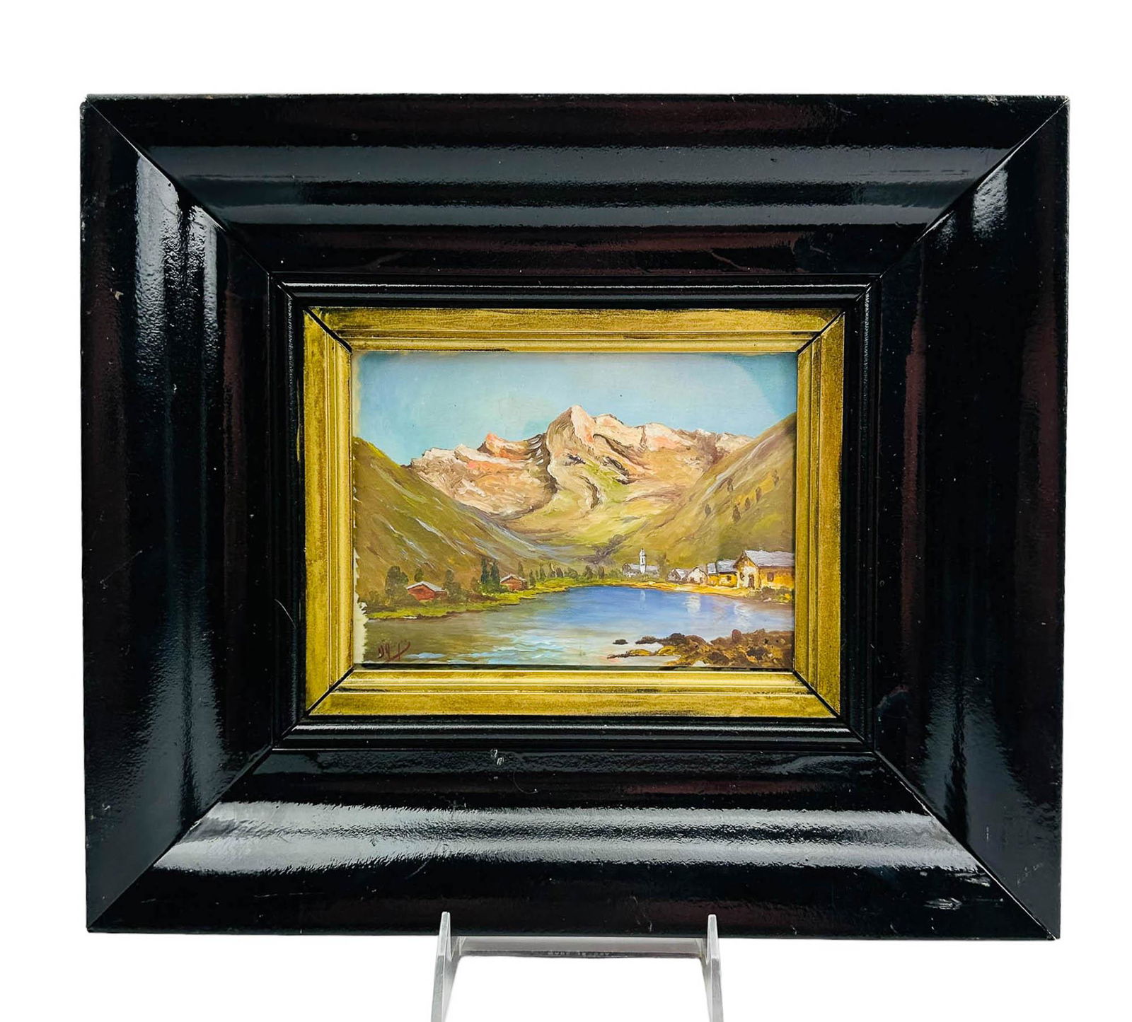 19C Halia Mountain Landscape Gauche Painting (1 of 4)