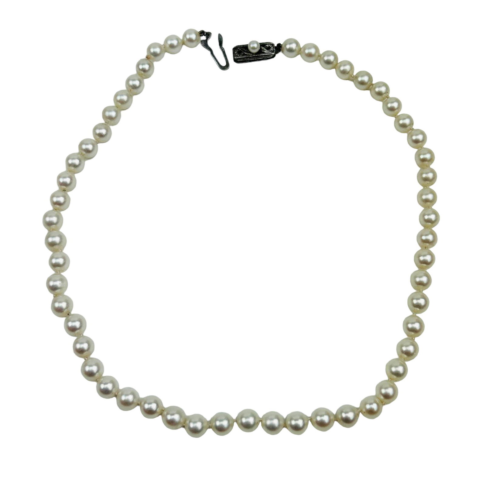 Mikimoto Saltwater Cultured Pearl Necklace SIGNED (1 of 4)