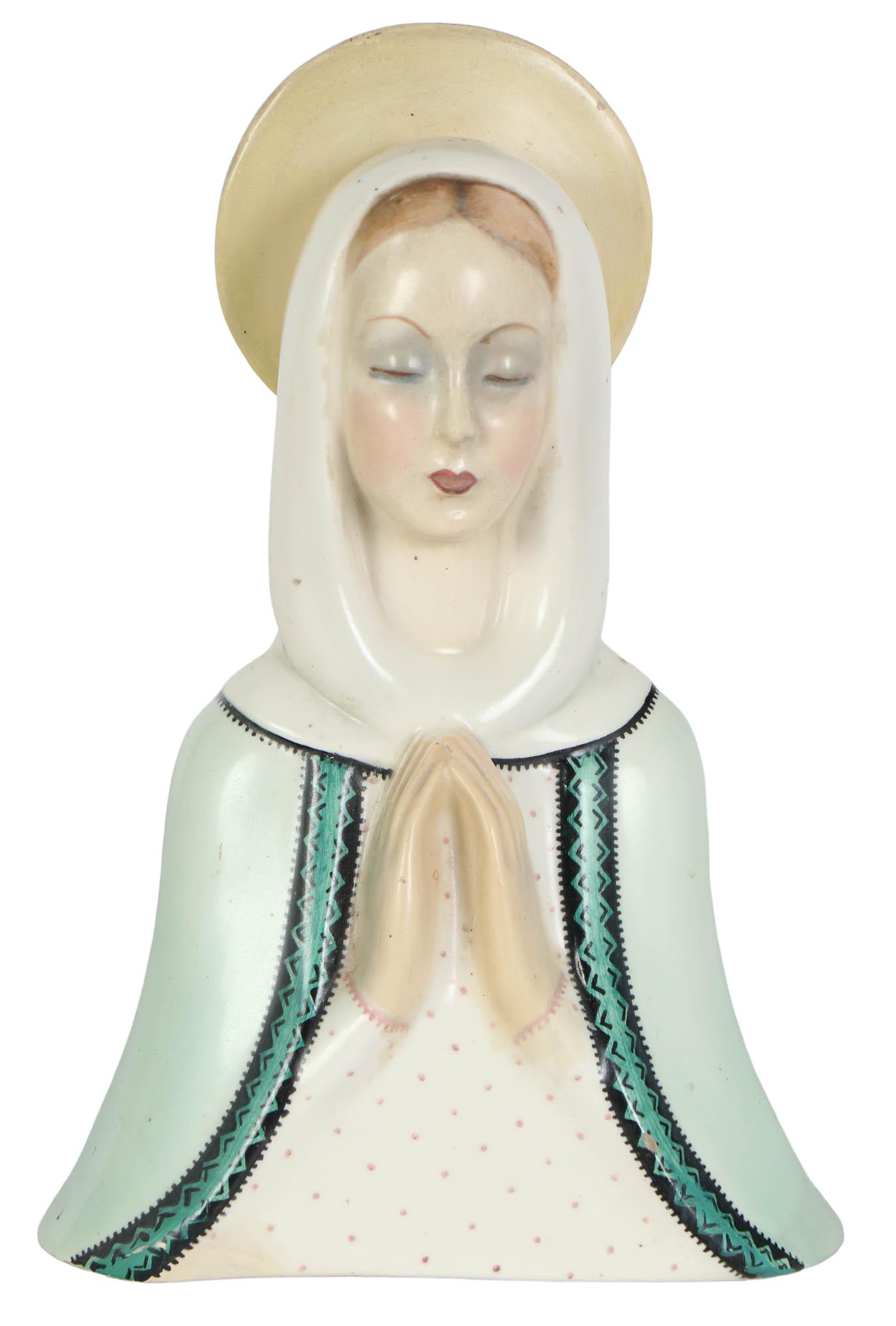 20C Igni Torino Italian Ceramic Mother Mary Statue (1 of 7)