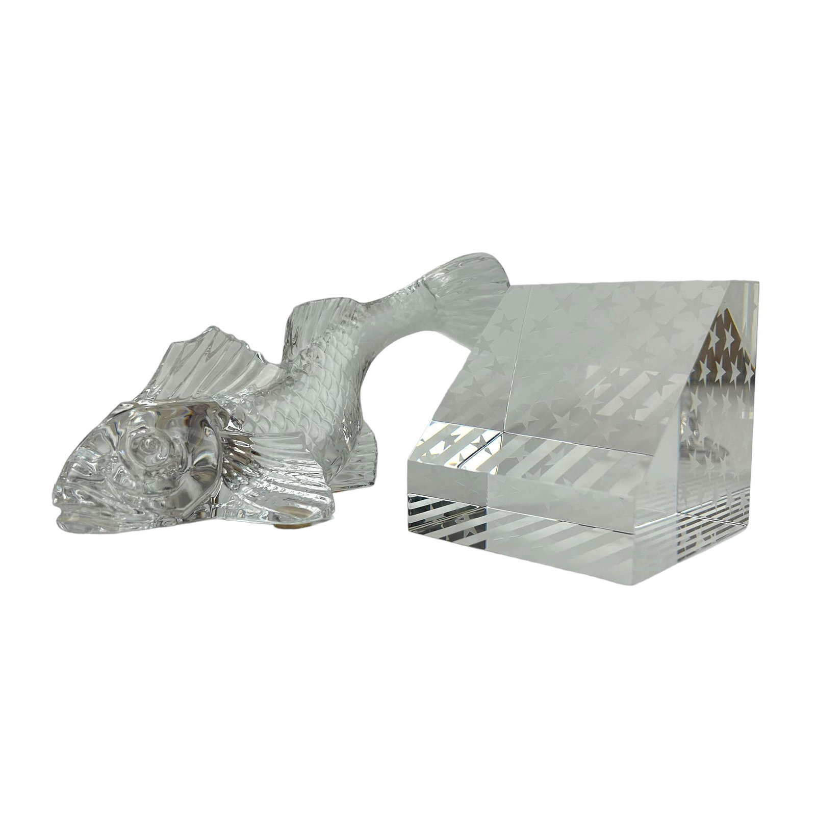 Steuben Baccarat Crystal Paperweight Fish Figurine (1 of 4)
