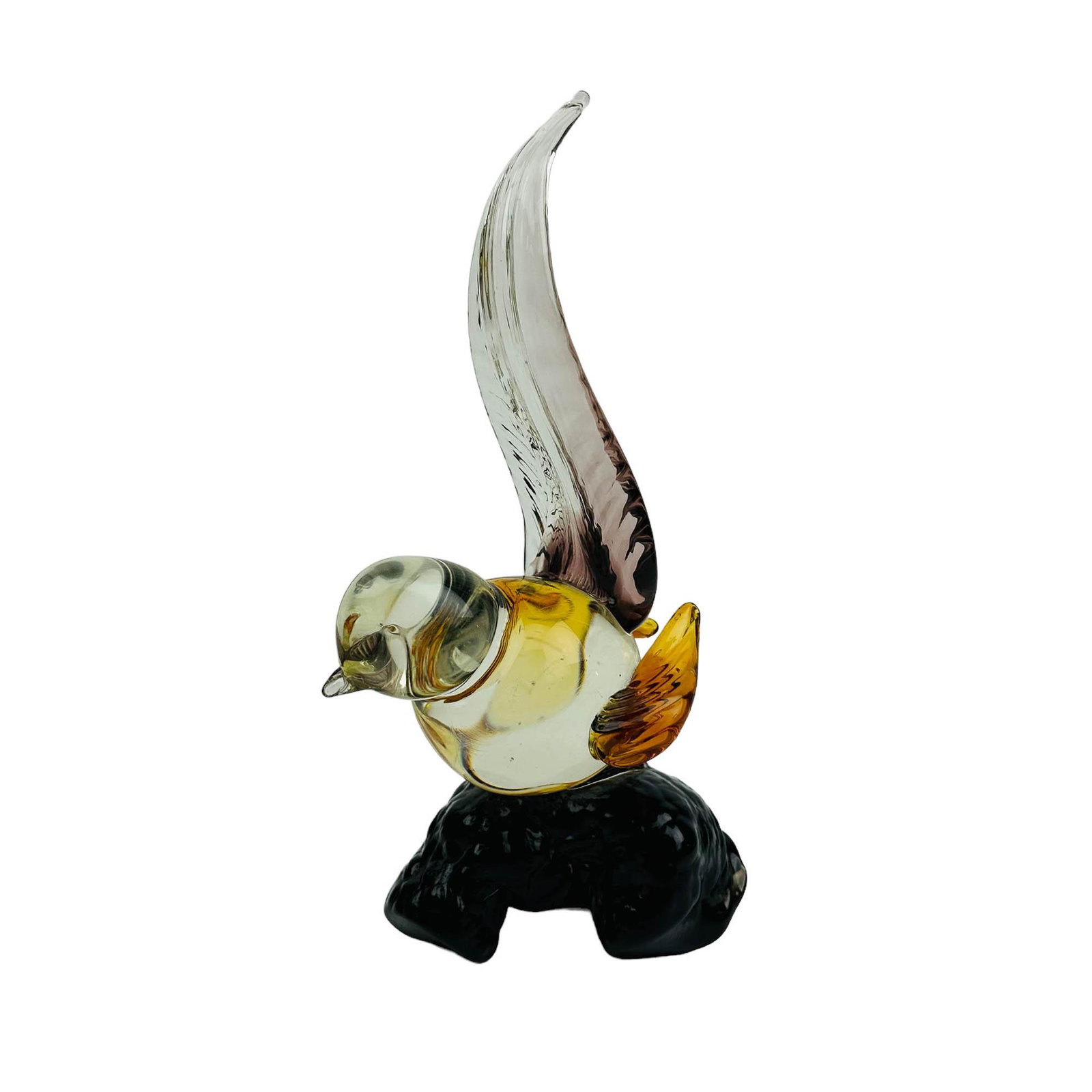 MCM Italian Murano Studio Art Glass Bird Statue (1 of 4)