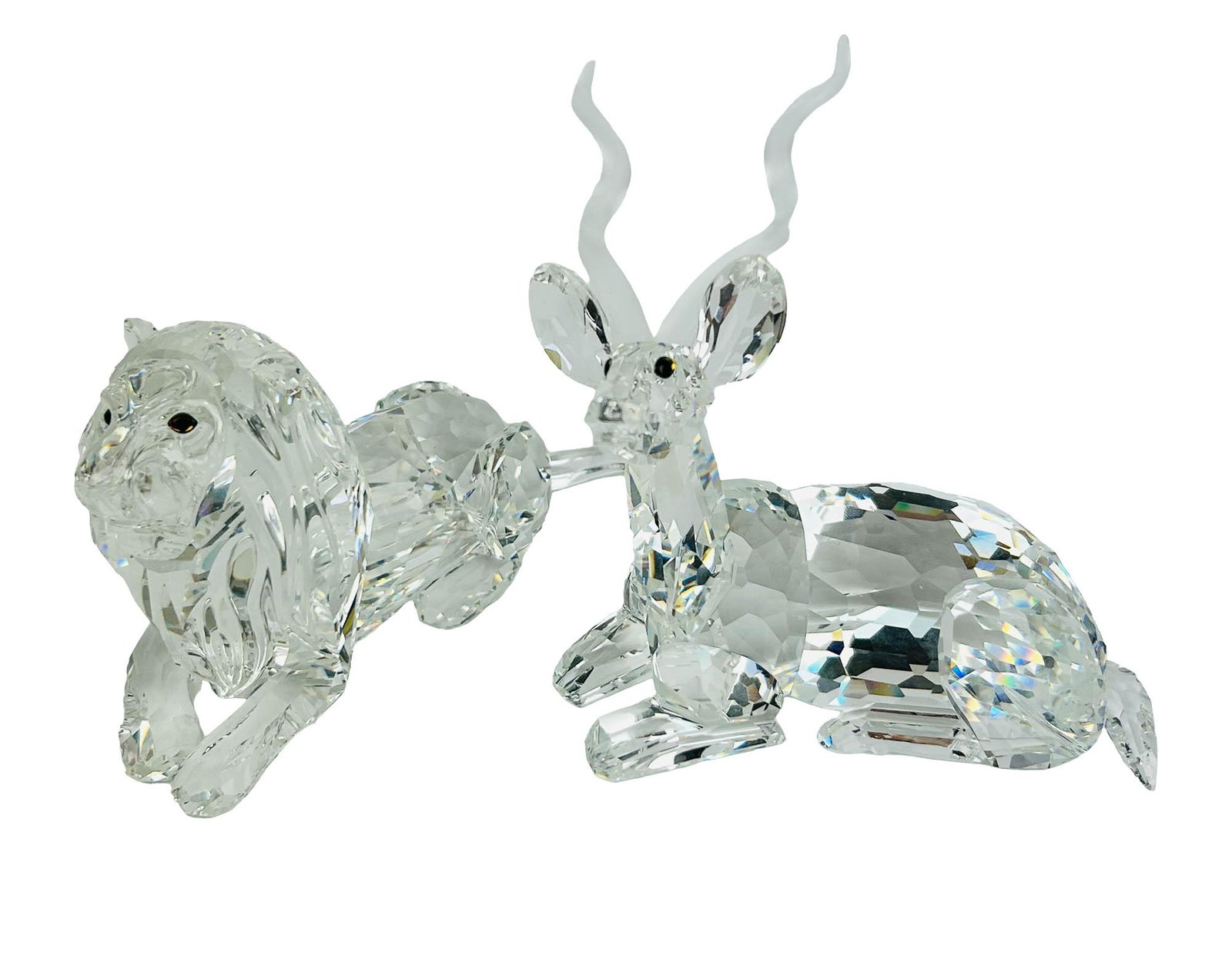Swarovski Crystal African Lion & Kudu Deer Figures (1 of 6)