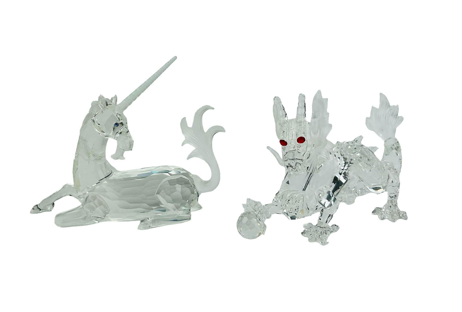 Swarovski Crystal Unicorn Dragon Figurine 2pc LOT (1 of 6)