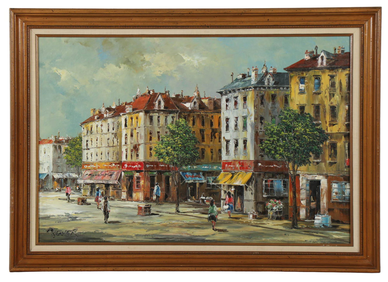 Peter C Wong b1953 Parisian Cityscape Oil Painting (1 of 4)