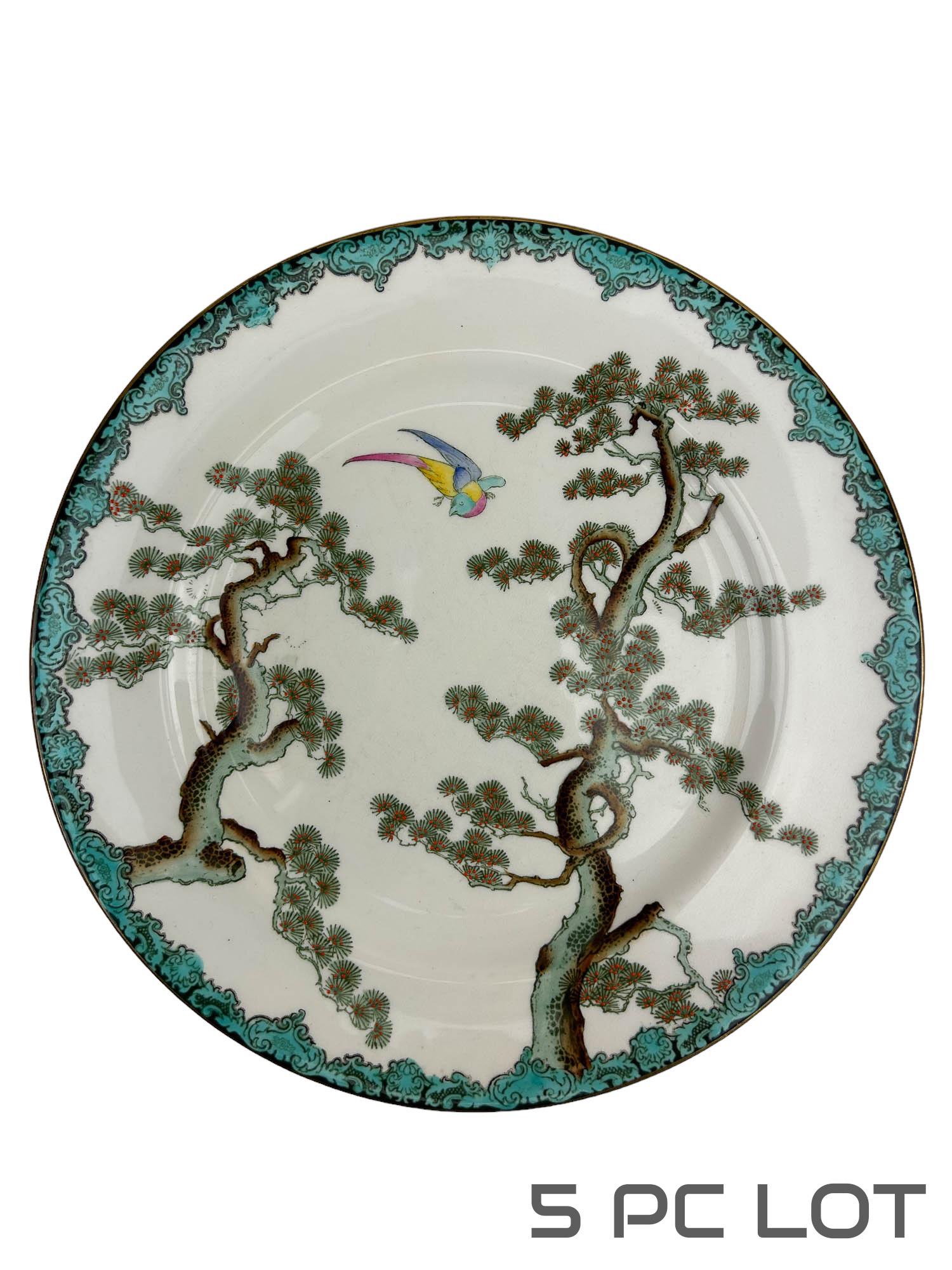 Royal Doulton Japanese Pine Tree Dinner Plates 5pc (1 of 7)