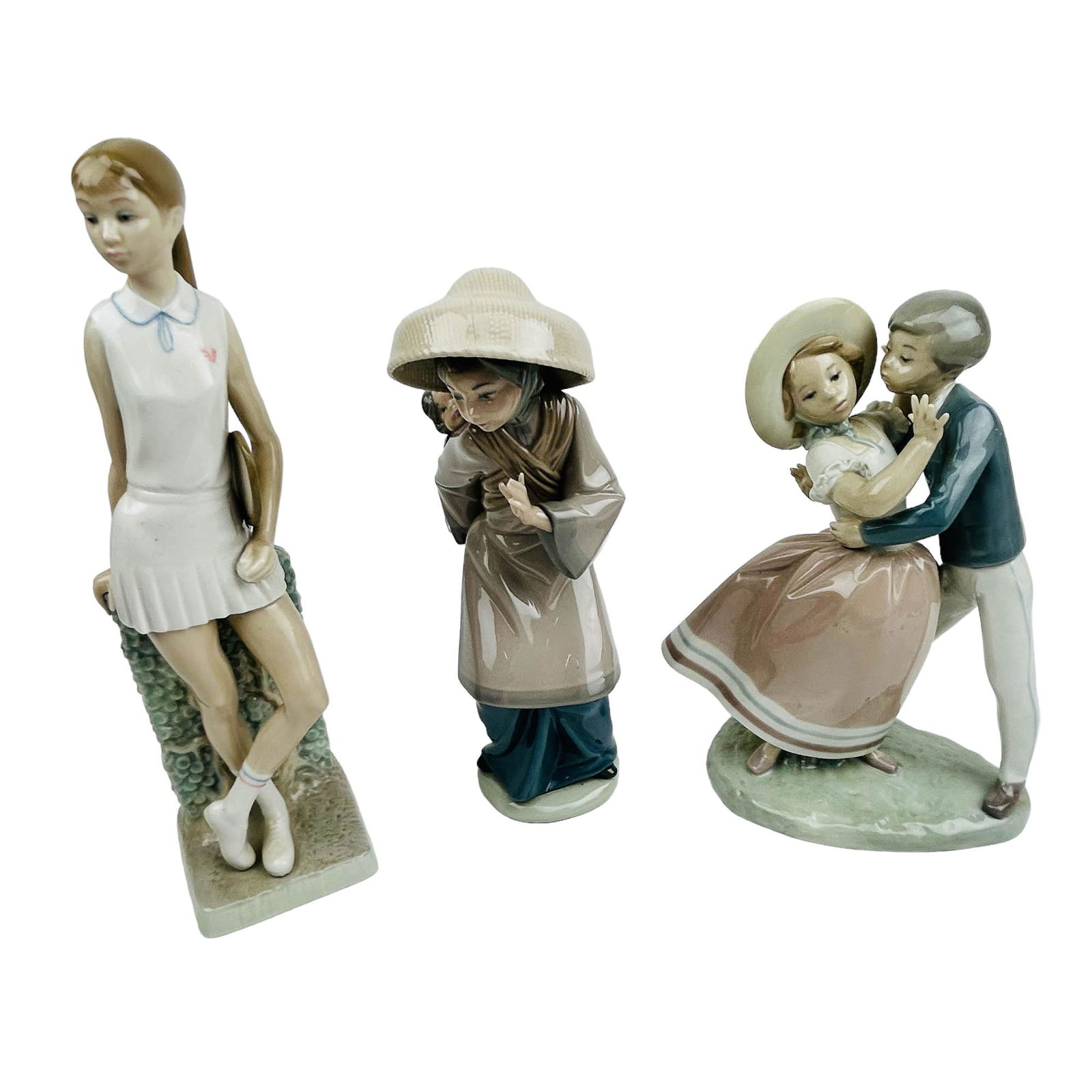 Lladro Porcelain Curio Cabinet Figurine 3pc LOT (1 of 7)