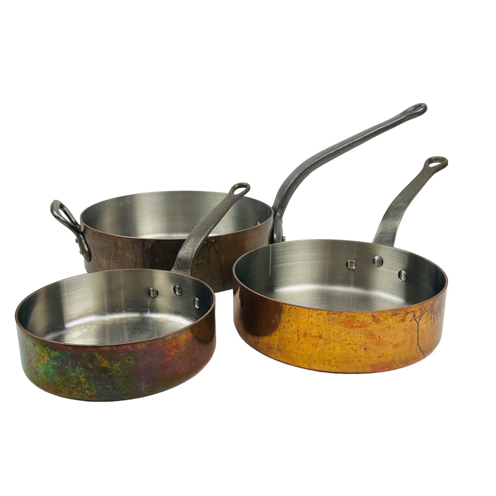 Bridge French Kitchenware Copper Tin Lined Pan x 3 (1 of 4)