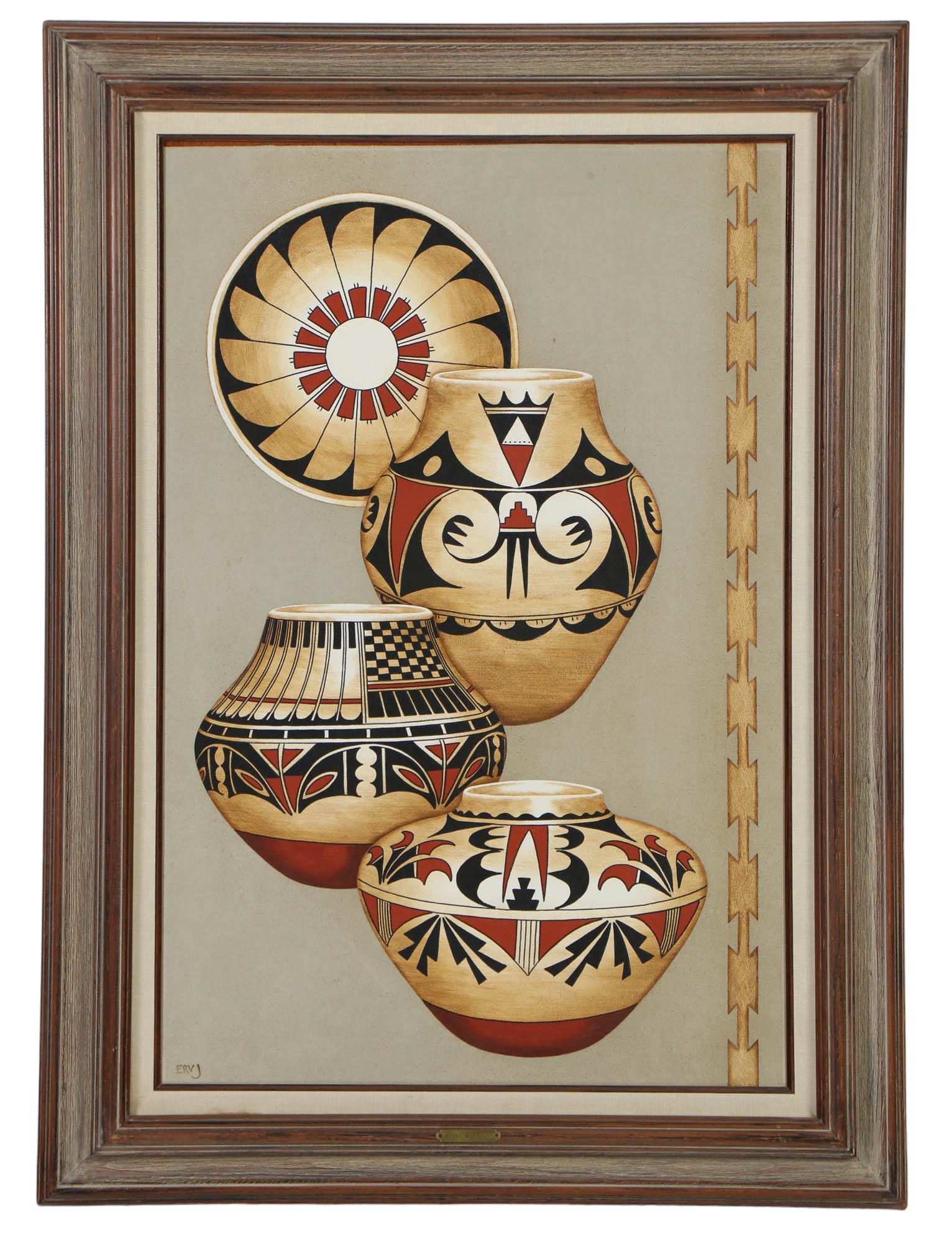 Erv Johnson Native American Indian Oil Painting (1 of 4)