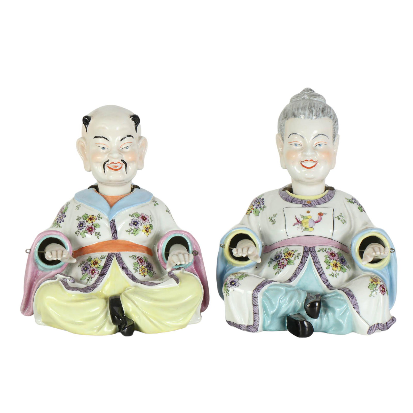 19C German Dresden Chinoiserie Nodder Figures PAIR (1 of 9)