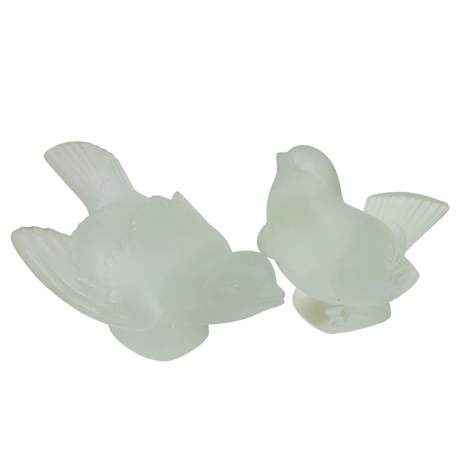 Lalique French Frosted Crystal Sparrow Birds LOT (1 of 4)