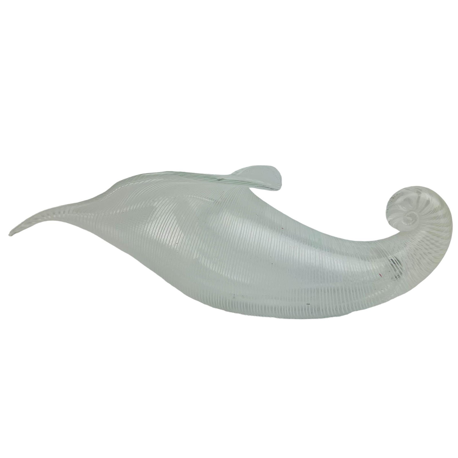 Licio Zanetti Murano Lattiicno Glass Cornucopia (1 of 6)