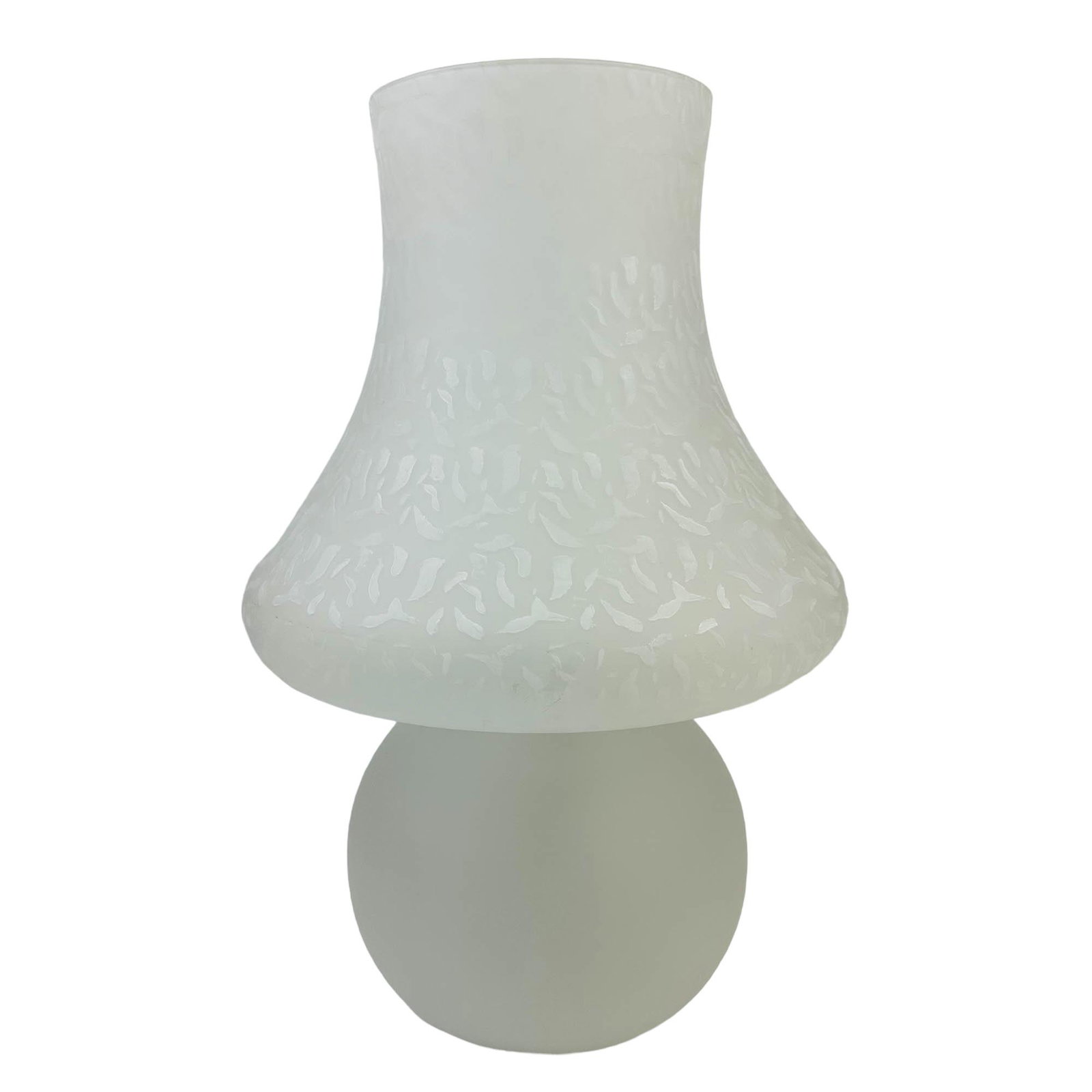 Murano Frosted Art Glass Mushroom Table Desk Lamp (1 of 4)