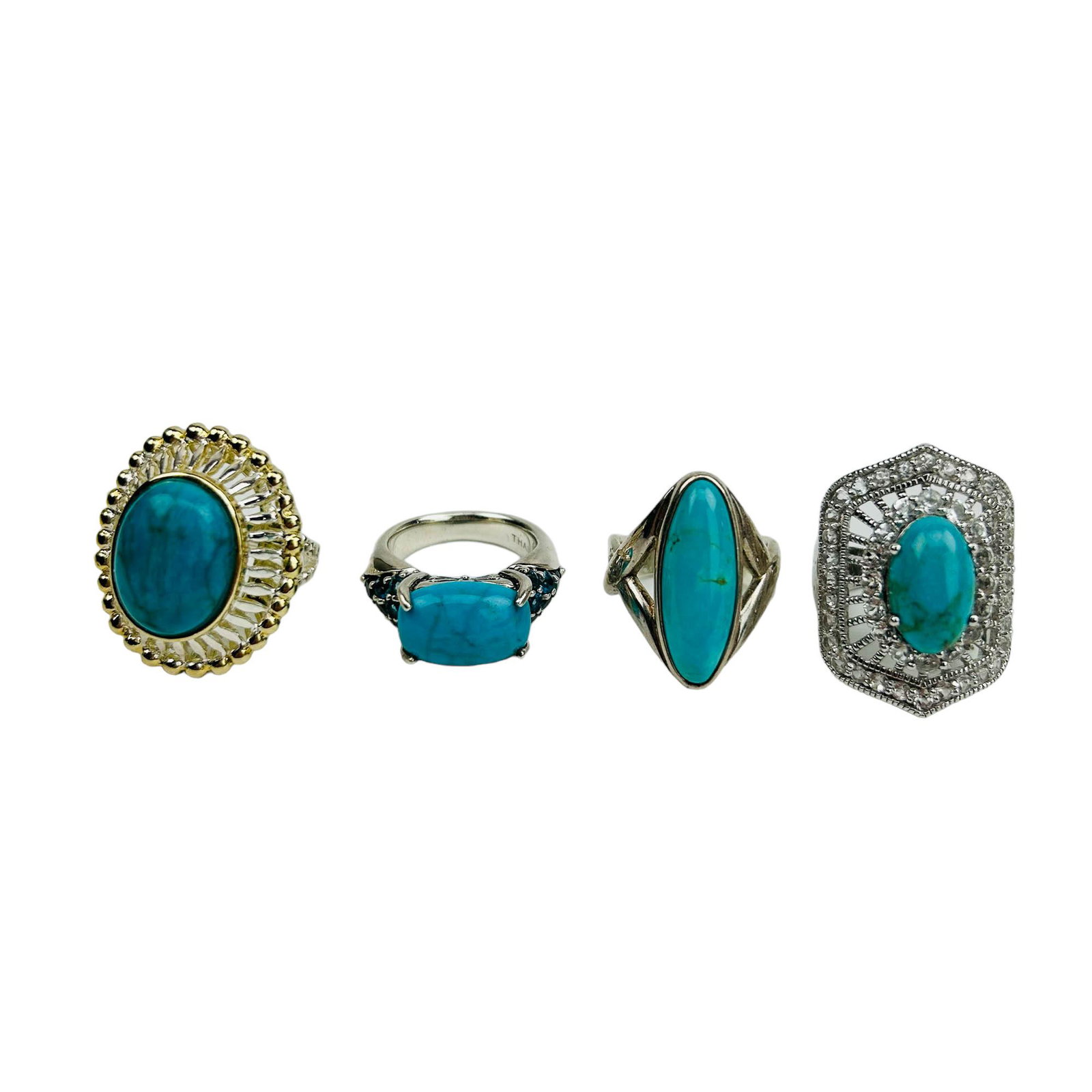 Sterling 925 Turquoise Collection Ring 4pc LOT (1 of 9)