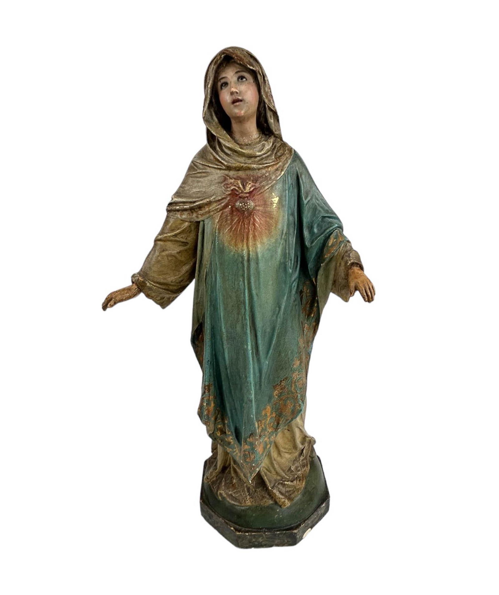 Religious Santos Virgin Mary Madonna Sculpture (1 of 4)