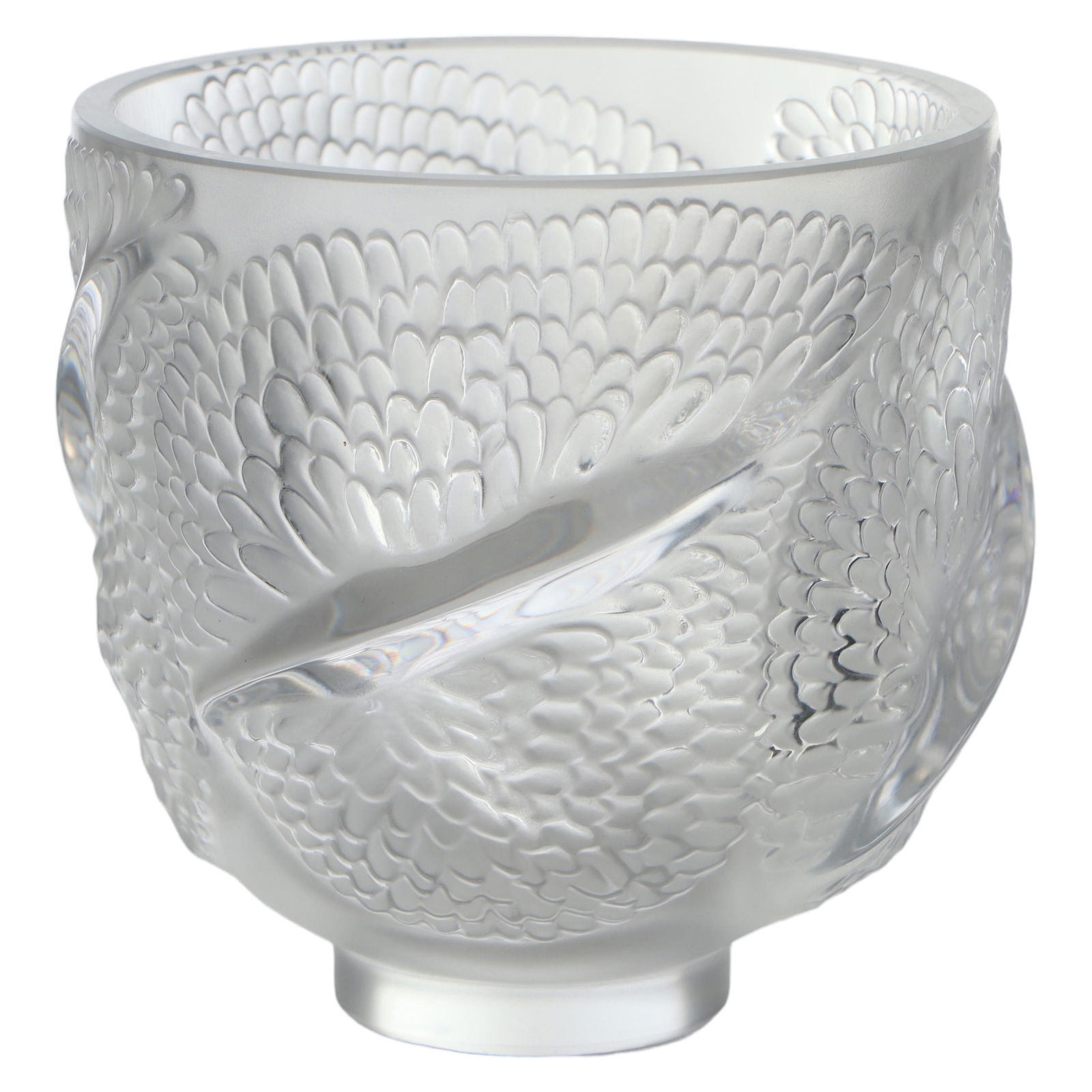 Lalique French Crystal Andromeda Feather Wing Vase (1 of 5)