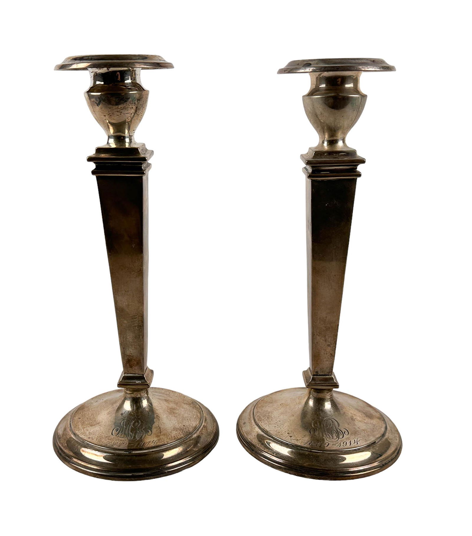 Antique PAIR Gorham Sterling Art Deco Candle Holder (1 of 6)