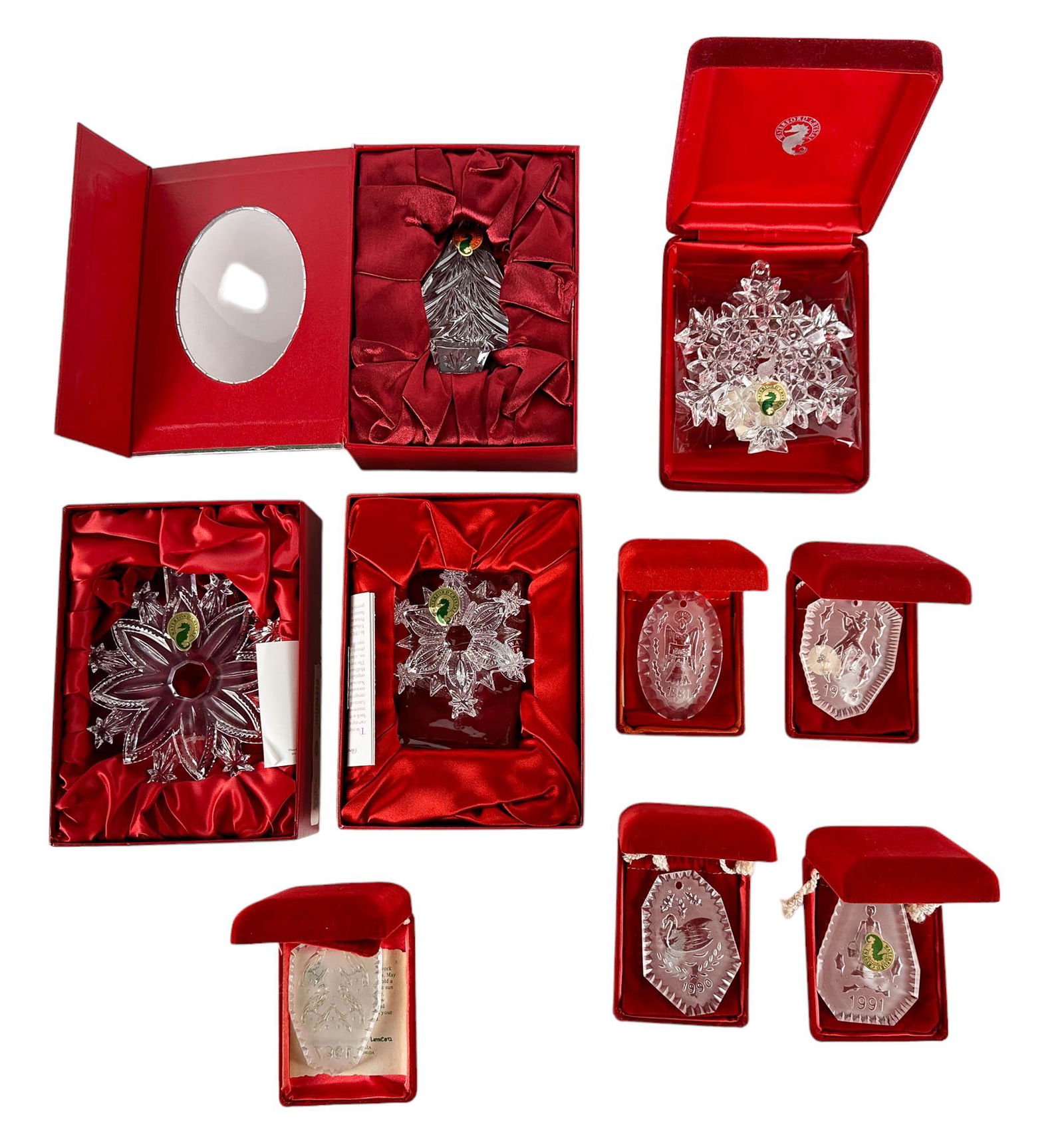 Waterford Crystal Christmas Ornament 9 pc LOT (1 of 4)