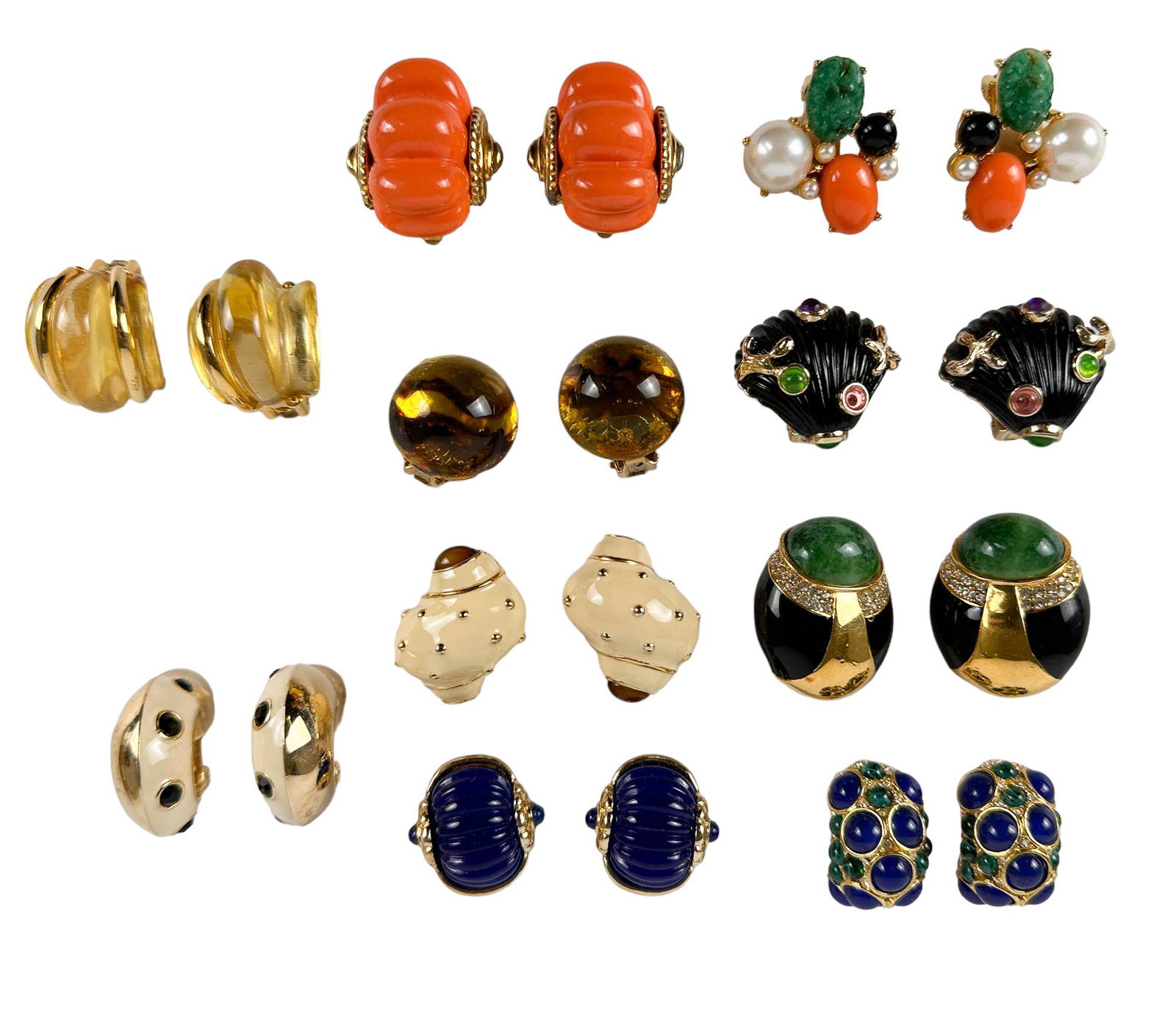 Kenneth Lane Mariko Maresco Clip Earring 10pc LOT (1 of 5)