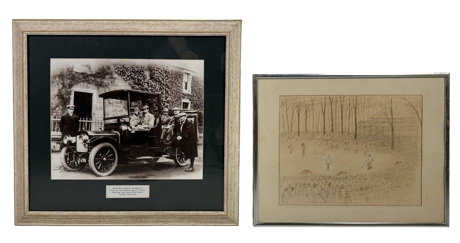 Golf Sport Black White Pencil Drawing & Photograph (1 of 6)