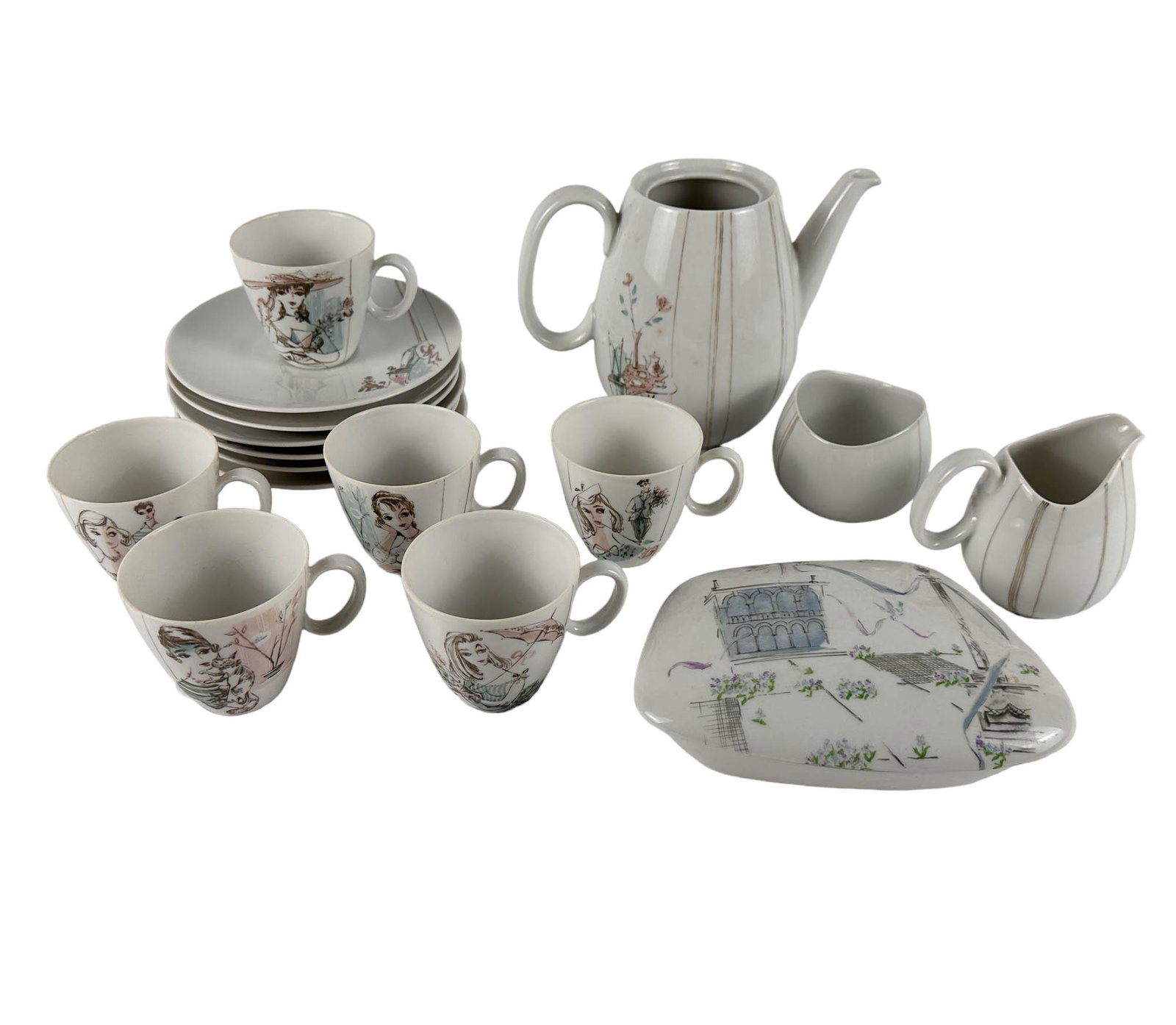 Rosenthal Galanterie Lis Muller Porcelain Tea Set (1 of 6)