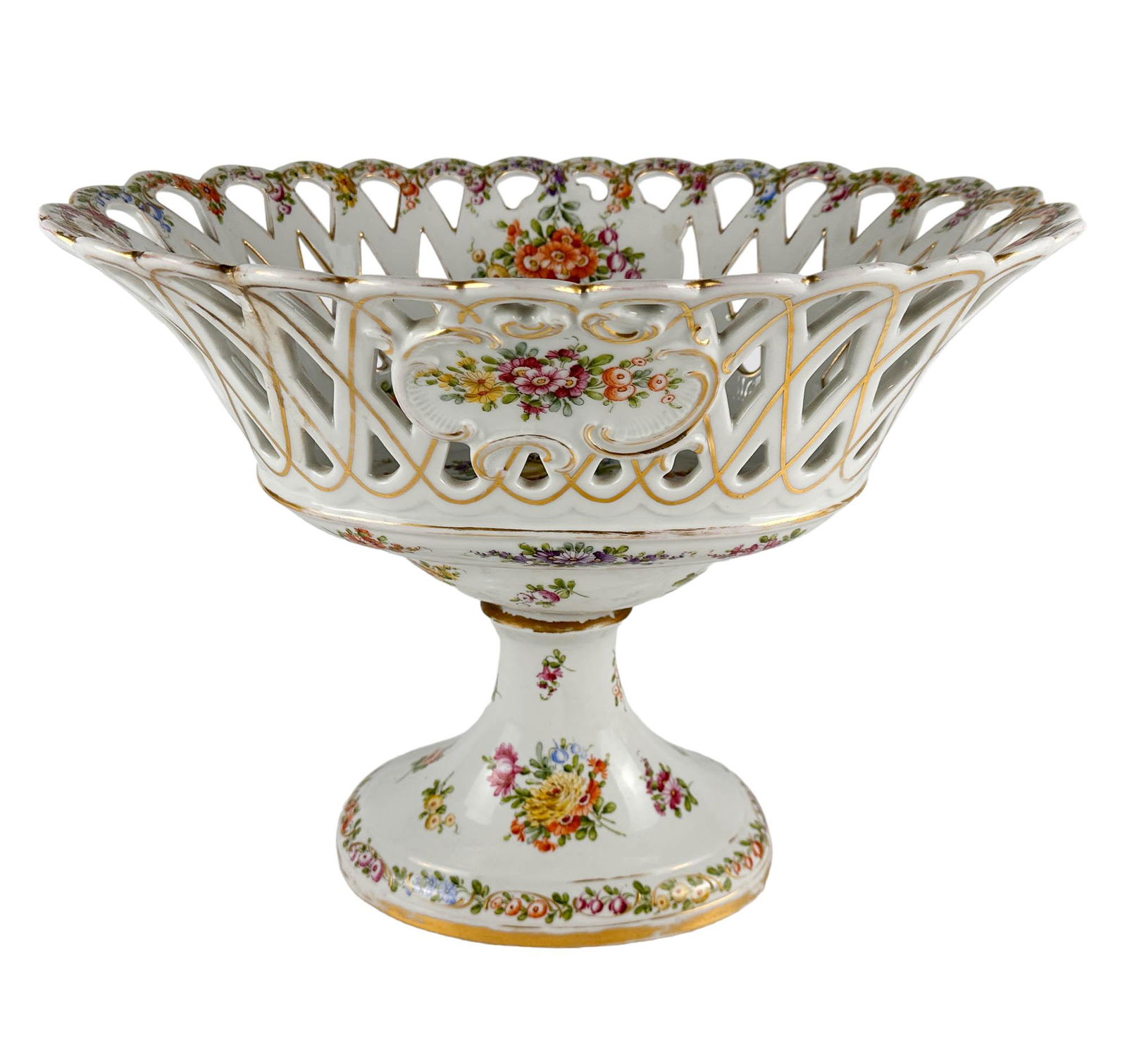 Antique Schierholz Porcelain Pierced Centerbowl (1 of 8)