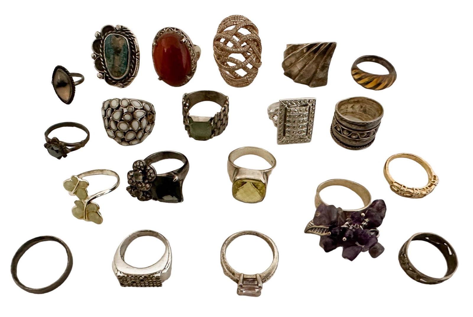 Sterling Silver Estate Collection 20pc Ring LOT (1 of 5)