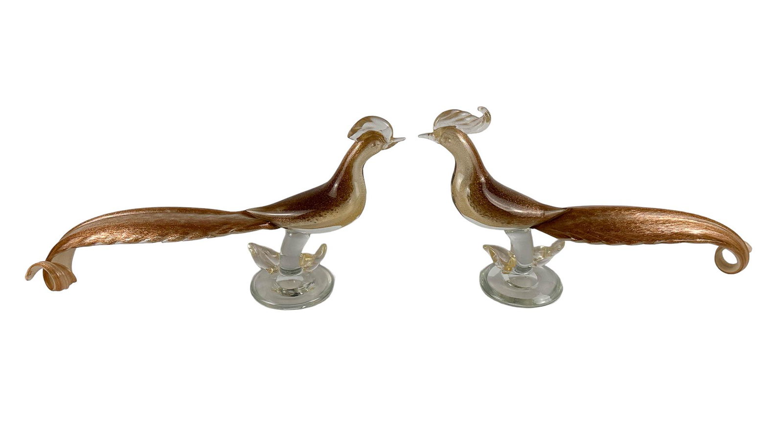 Murano Mid Century Pheasant Art Glass Sculpture PR (1 of 5)