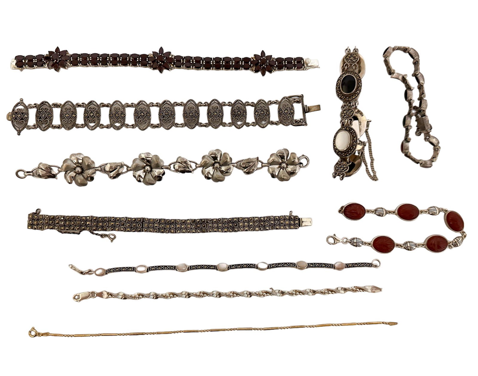 Estate Collection Sterling Silver 925 Bracelet LOT (1 of 7)