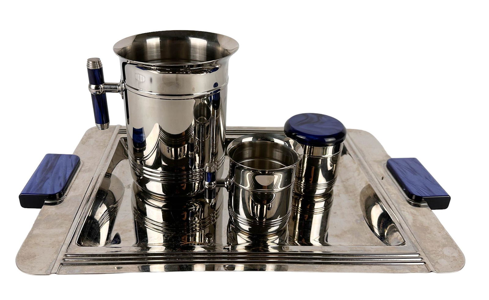 Couzon France Stainless Jug Creamer Sugar Tray 4pc (1 of 6)